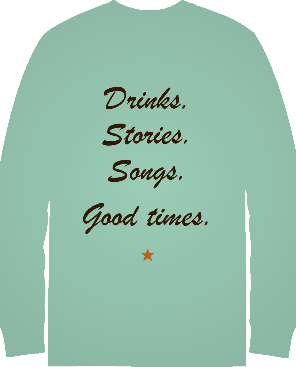 Mint Long Sleeve back — Beer and Sunshine